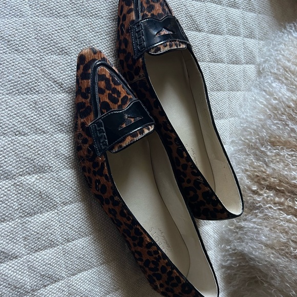 Talbots calf Hair Leopard Print Loafers EUC - Picture 3 of 5